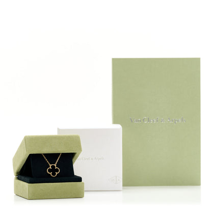 Van Cleef & Arpels 18K Yellow Gold Black Onyx Vintage Alhambra Pendant Necklace 5 of 5