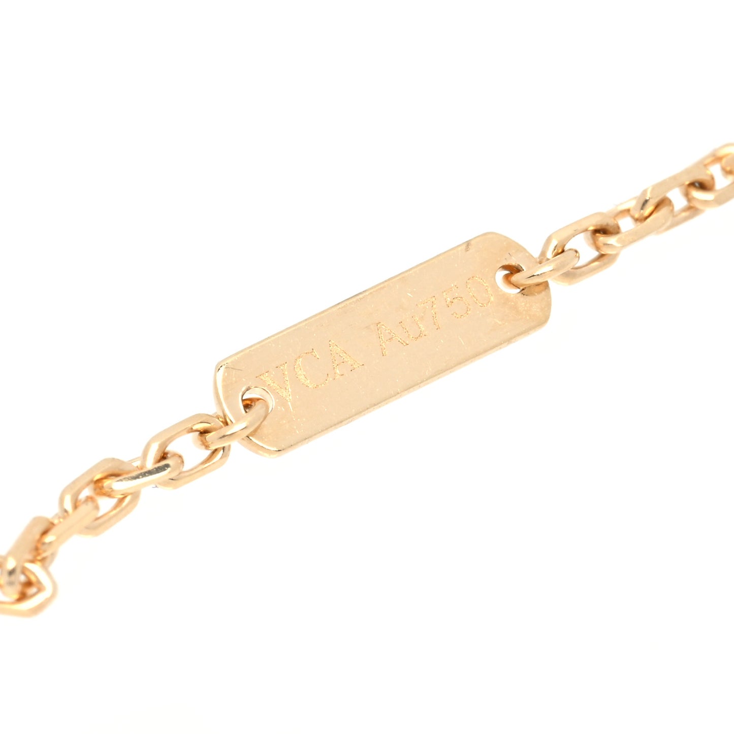 18K Yellow Gold Malachite Magic Alhambra Pendant Necklace