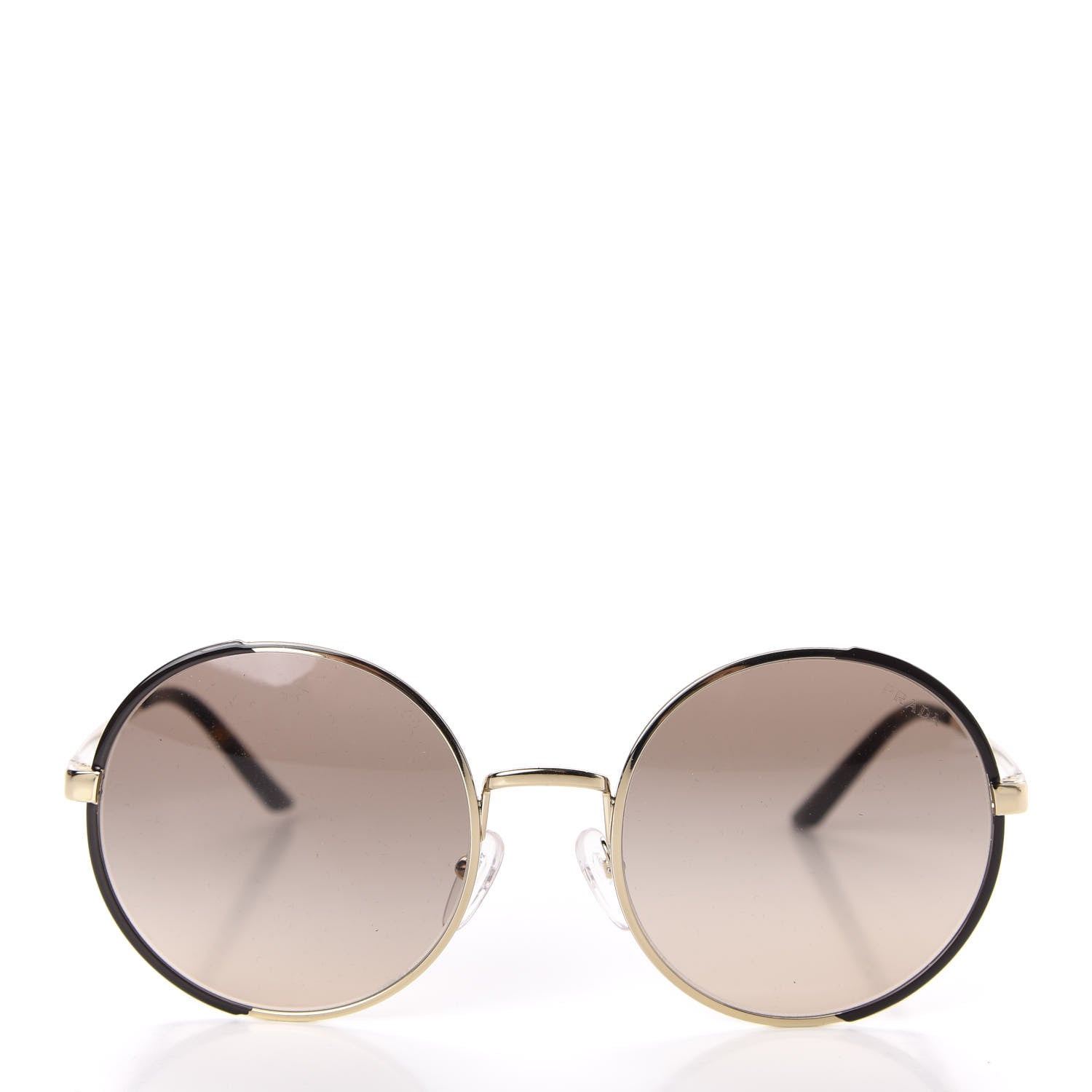 Prada Metal Enamel Oversized Round Sunglasses SPR59X Tortoise Gold 2 of 7