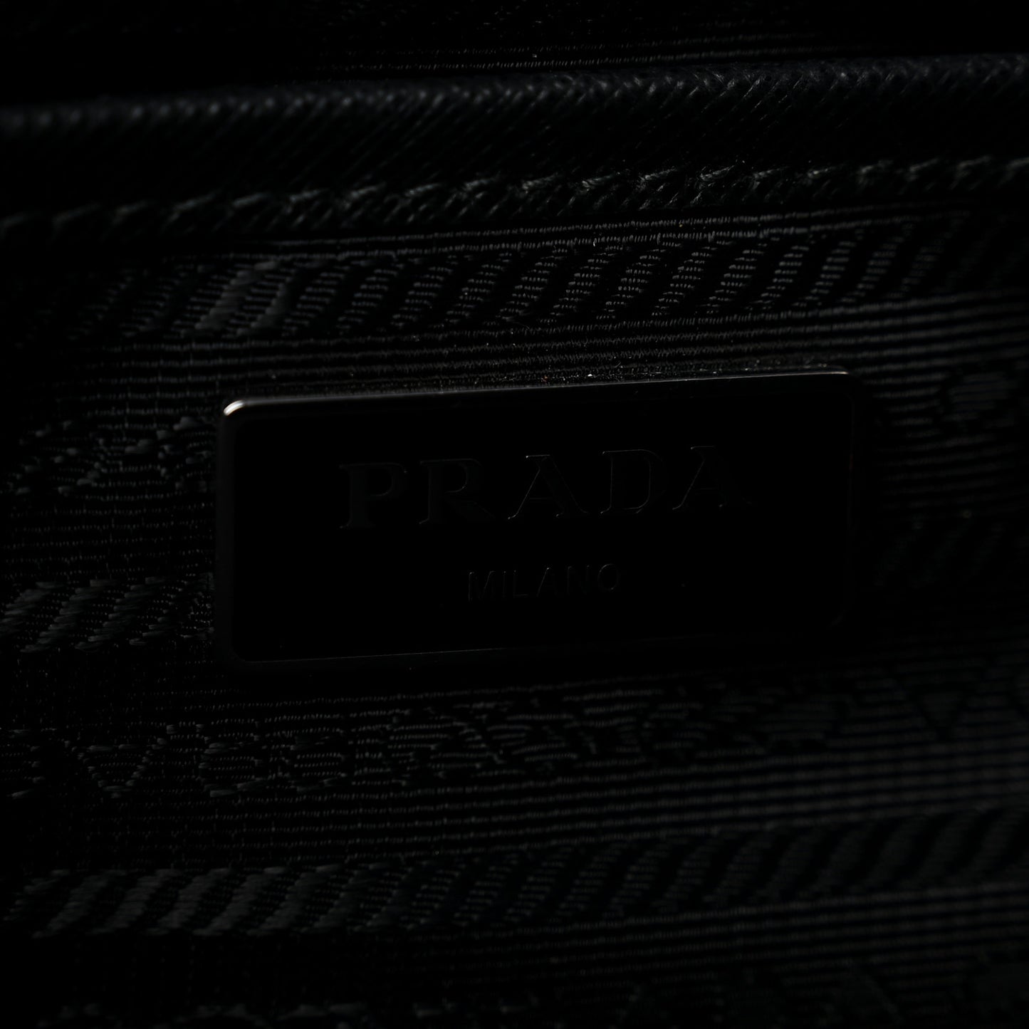Tessuto Nylon Saffiano Medium Backpack Black