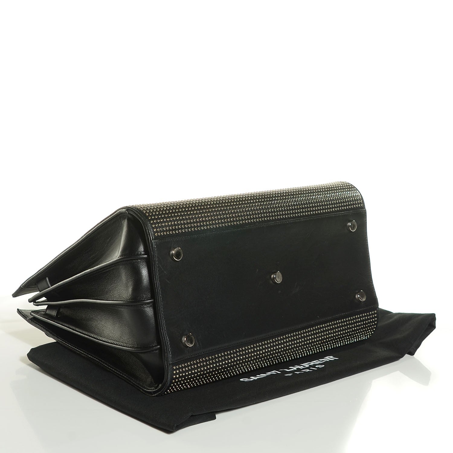 Saint Laurent Calfskin Studded Sac De Jour Small Black 4 of 9