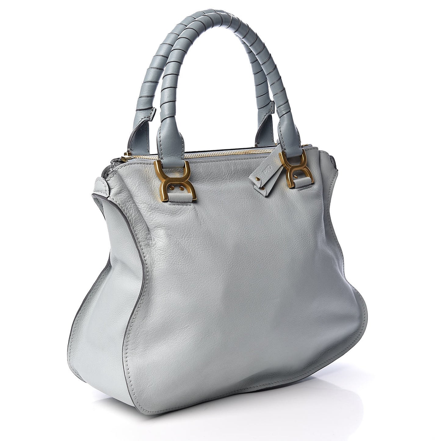 Calfskin Medium Marcie Satchel Icy Blue