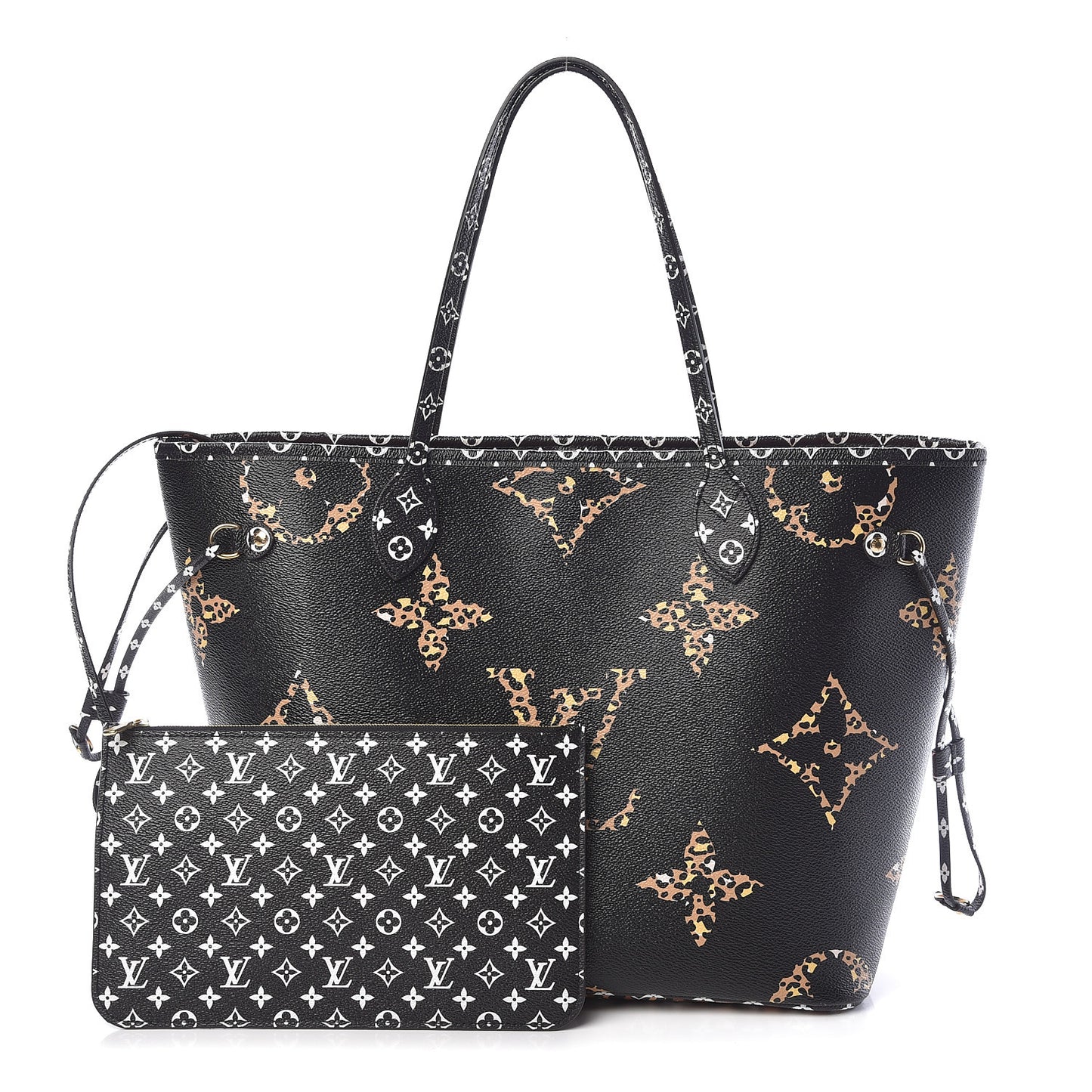 Monogram Giant Jungle Neverfull MM Black