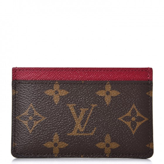 Monogram Card Holder Fuchsia