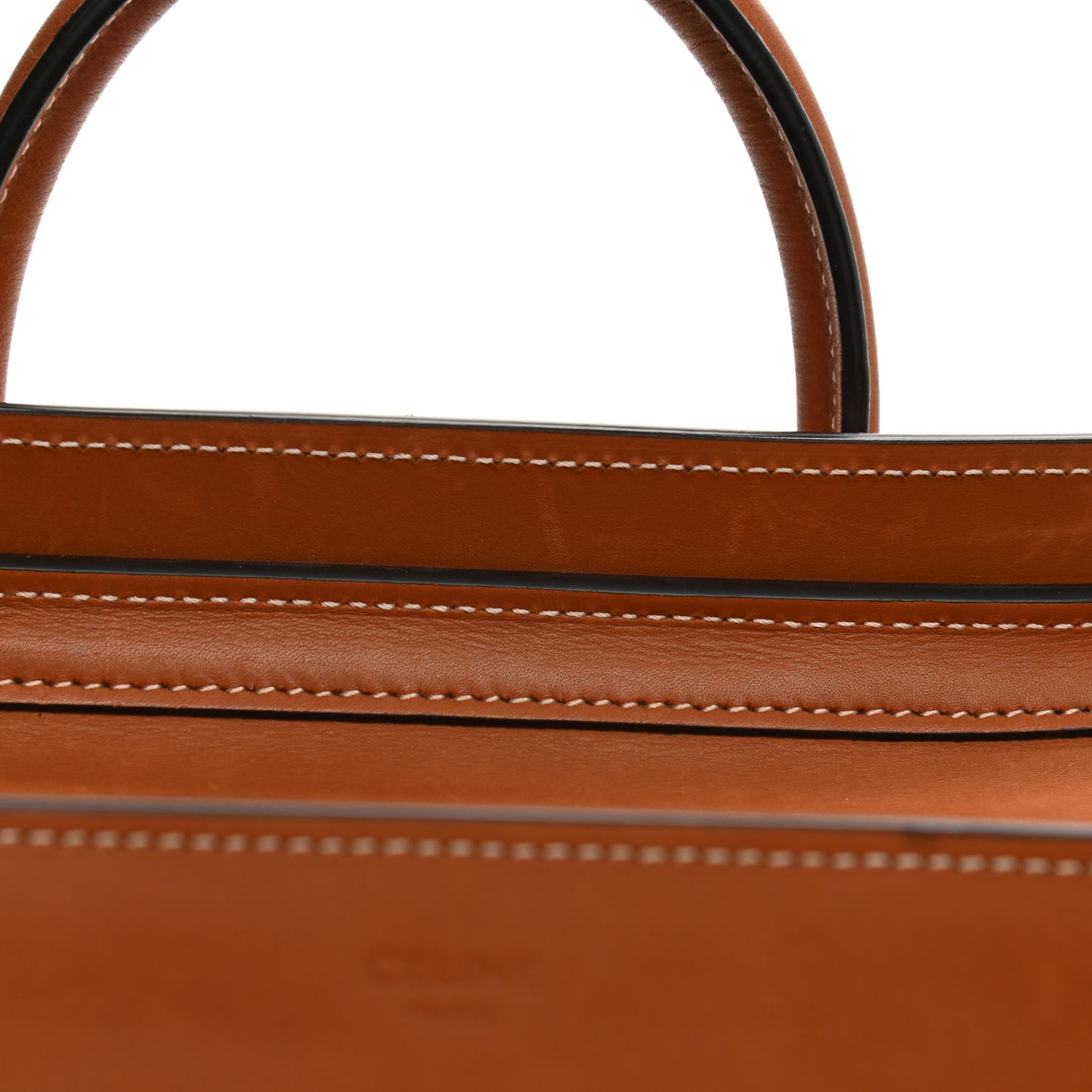 Smooth Calfskin Tweed Nano Luggage Tan