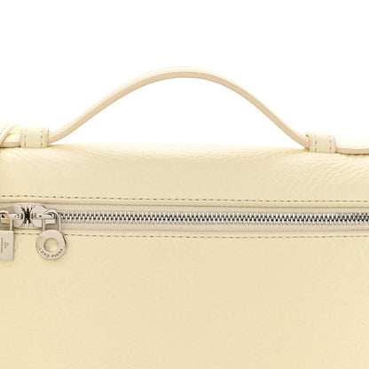 Loro Piana Grained Calfskin L19 Extra Pocket Pouch Whisper White 7 of 9