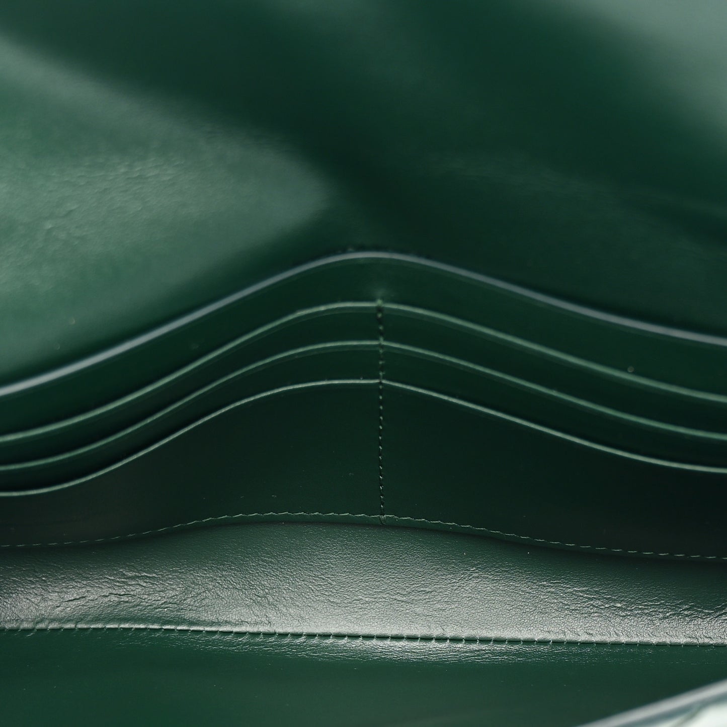 Nappa Intrecciato Long Andiamo Top Handle Clutch Emerald Green