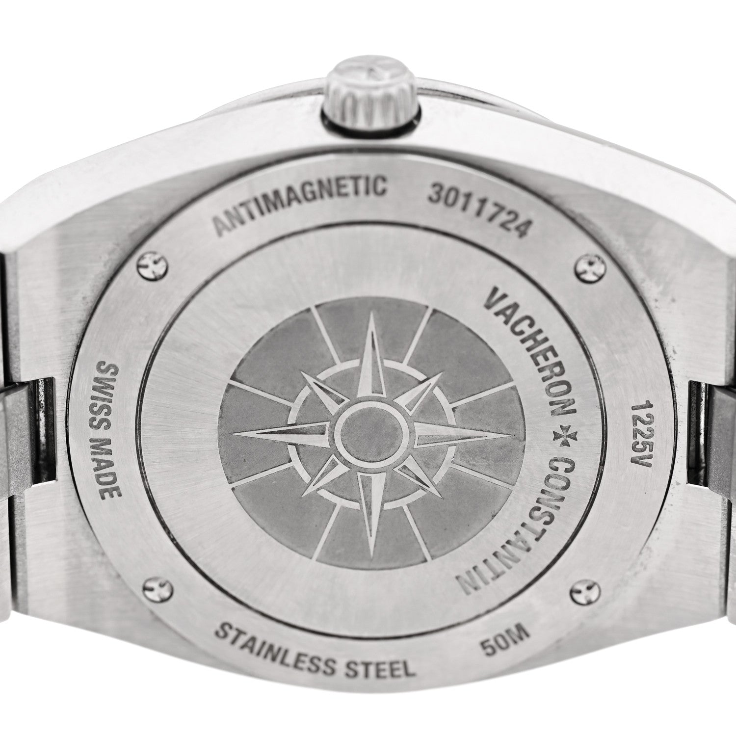 Vacheron Constantin Stainless Steel Diamond Bezel 33mm Overseas Quartz Watch Blue 1225V/200A-B590 4 of 6