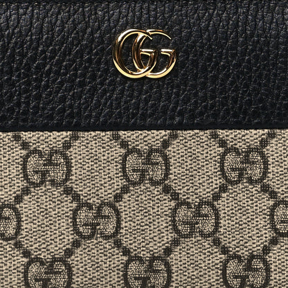 Gucci Dollar Calfskin GG Supreme Monogram GG Marmont Zip Around Wallet Black Beige Ebony 6 of 6