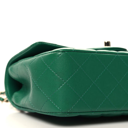 Chanel Lambskin Quilted Mini Top Handle Rectangular Flap Green Green 9 of 10