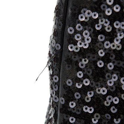 Chanel Sequin Lambskin Jumbo Moonlight on Water Flap Black 9 of 9