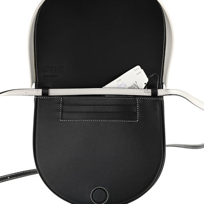 Loewe Soft Calfskin Heel Bag Black Soft White 5 of 9
