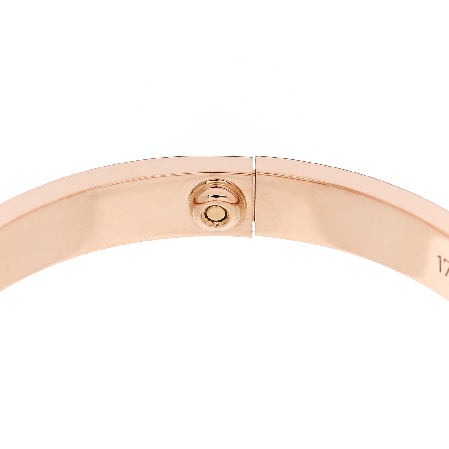 18K Pink Gold 4 Diamond LOVE Bracelet 17
