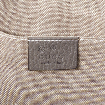 Gucci Calfskin Large Bamboo Clutch Grey 8 of 9