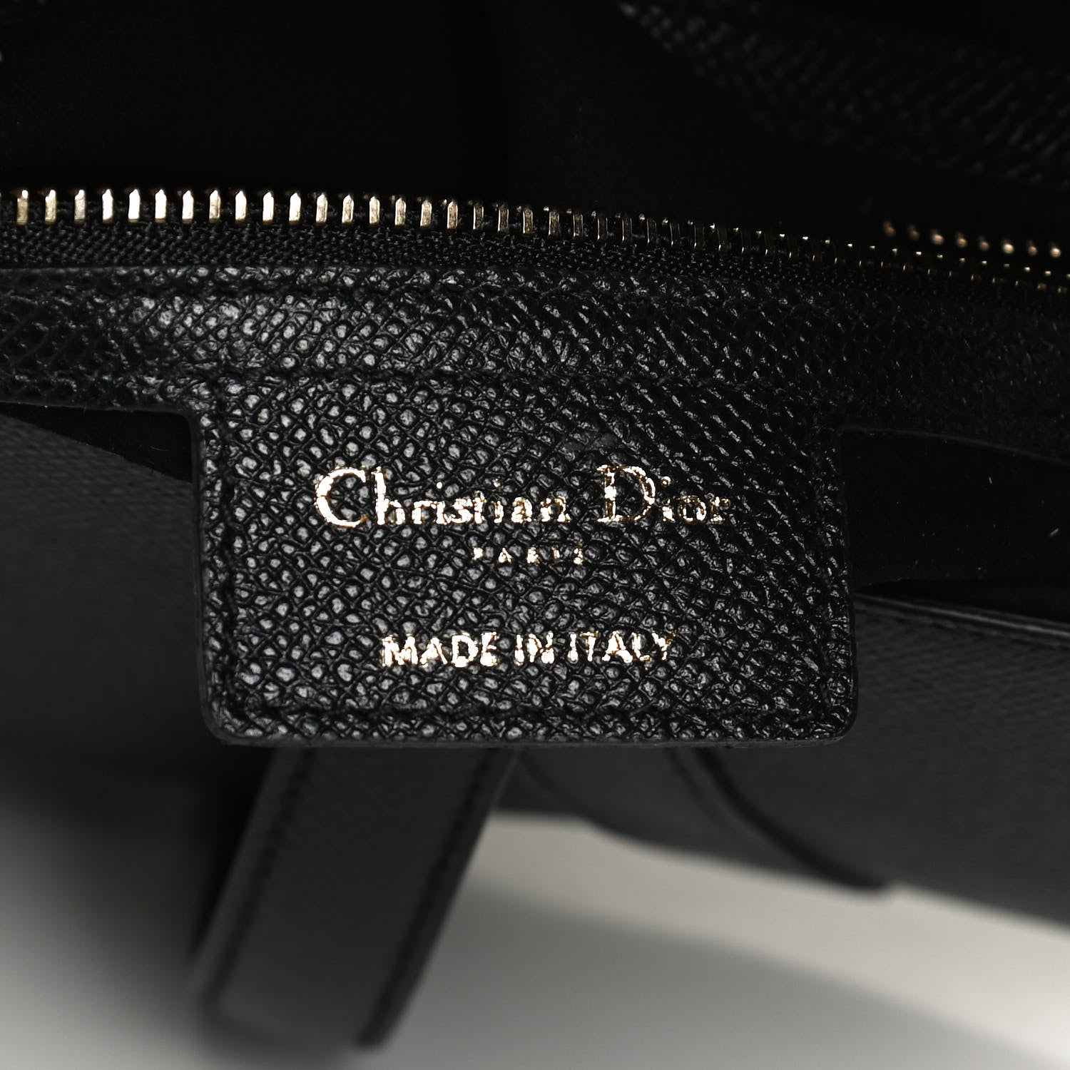 Christian Dior Grained Calfskin Saddle Bag Black 5 of 10