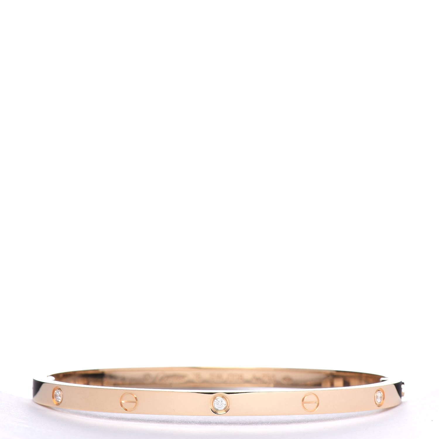 Cartier 18K Yellow Gold 6 Diamond Small LOVE Bracelet 16 3 of 7