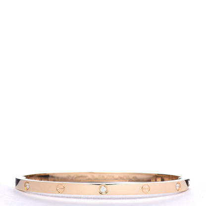 Cartier 18K Yellow Gold 6 Diamond Small LOVE Bracelet 16 3 of 7