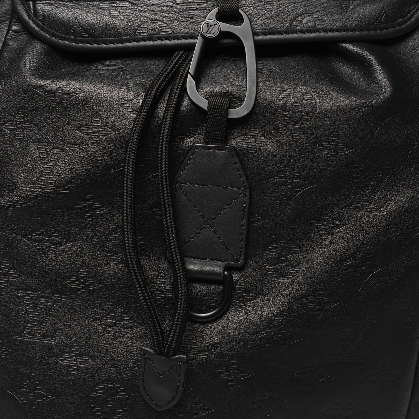 Calfskin Monogram Shadow Discovery Backpack Black