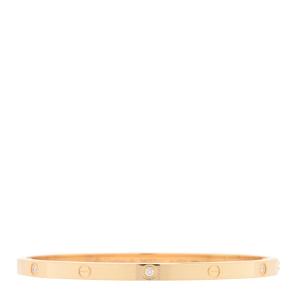 Cartier 18K Yellow Gold 6 Diamond Small LOVE Bracelet 16 1 of 5