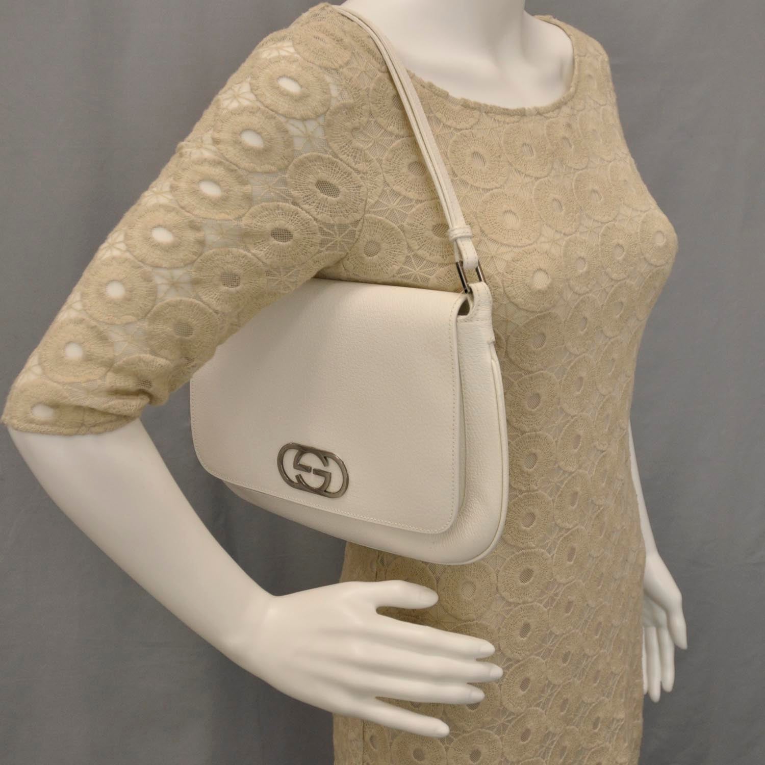 Gucci Leather Flap Bag White 2 of 7
