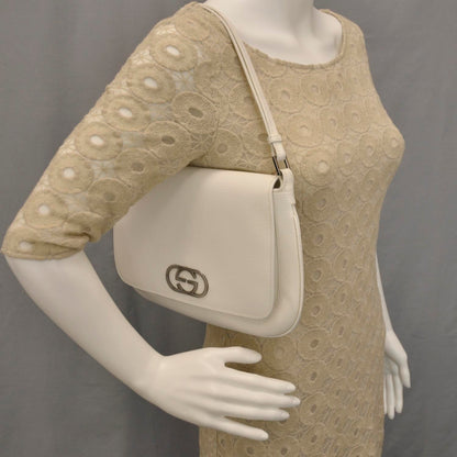 Gucci Leather Flap Bag White 2 of 7