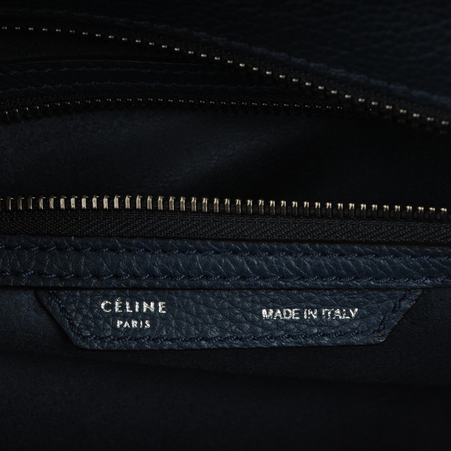 Drummed Calfskin Mini Luggage Blue