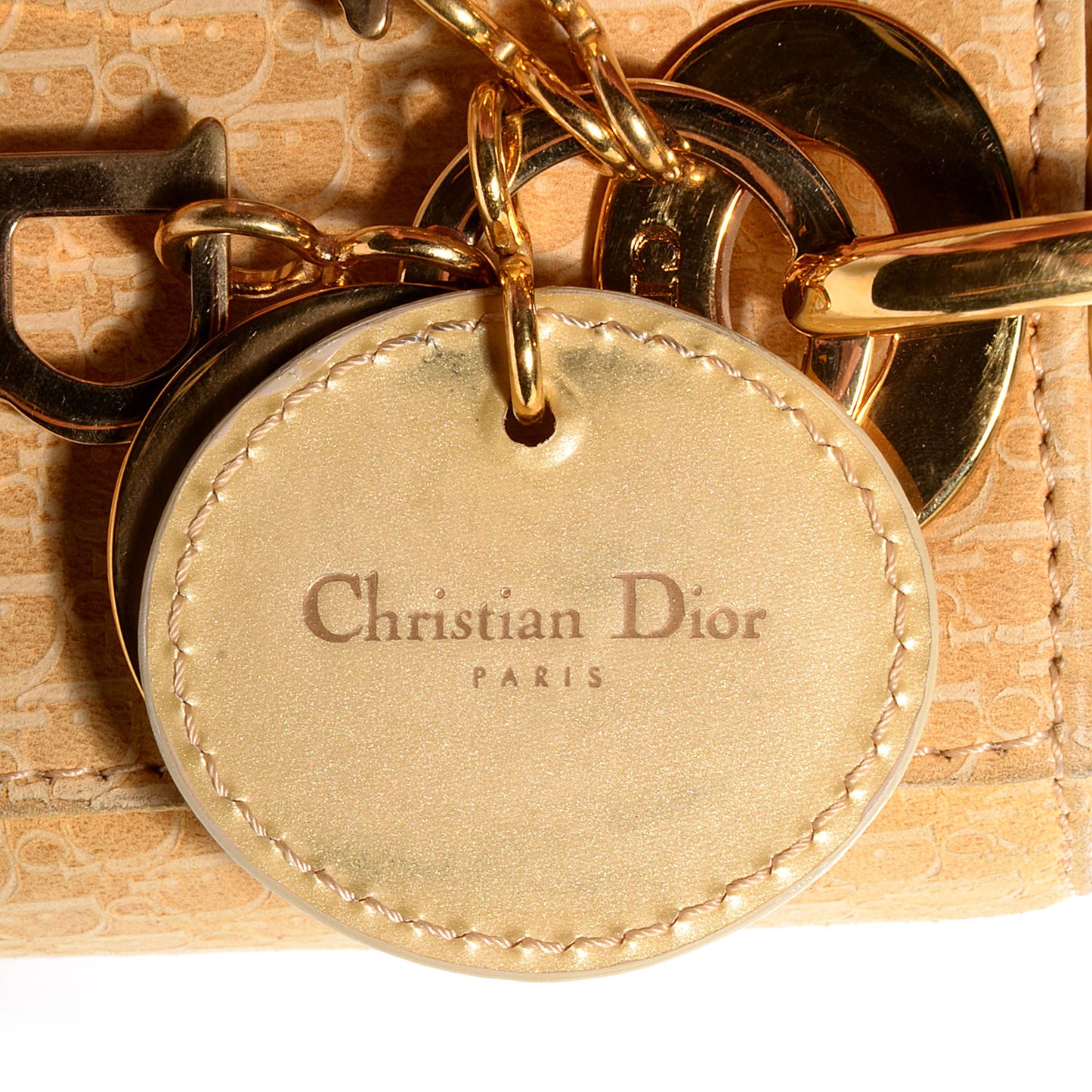 Suede Diorissimo Mini Lady Dior Gold