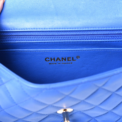Chanel Lambskin Quilted Mini Rectangular Flap Blue 7 of 10
