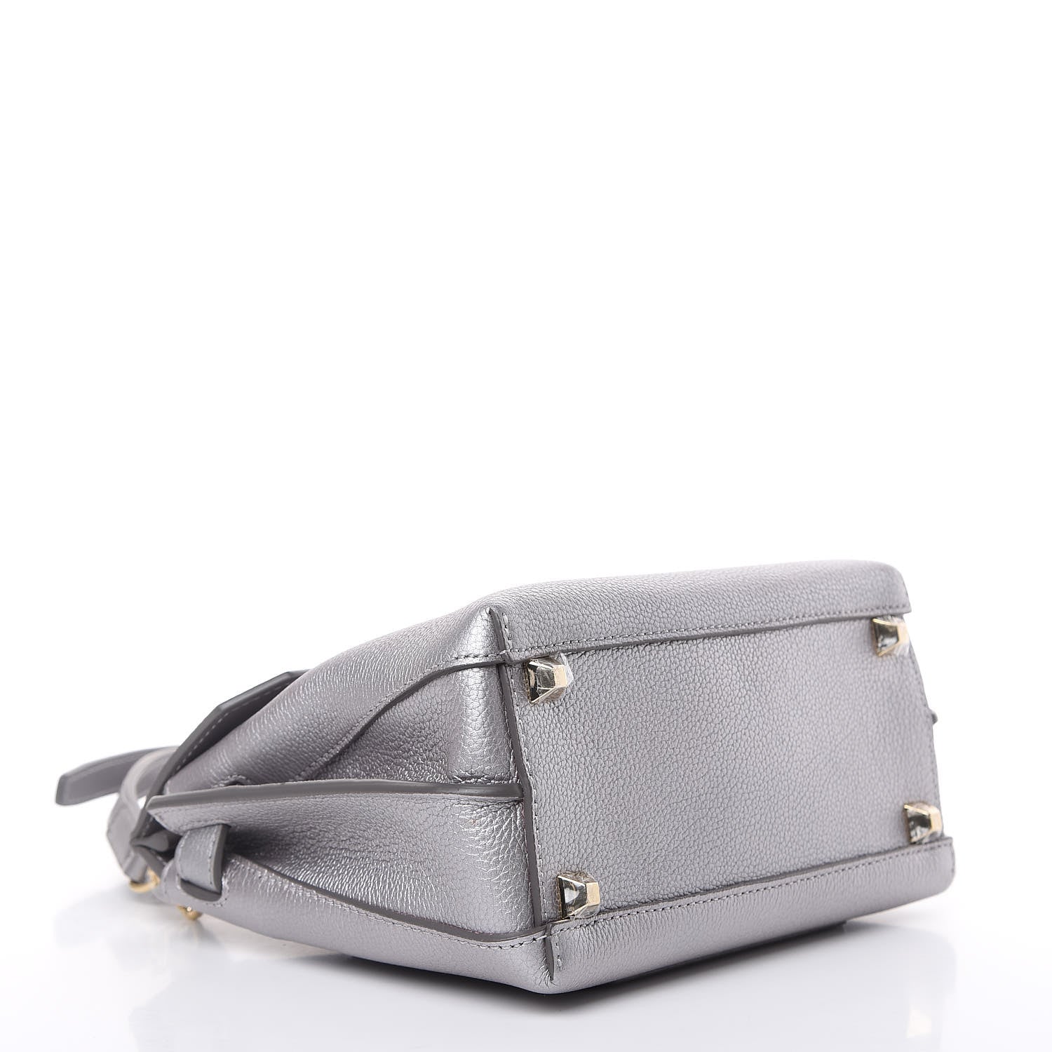 MCM Metallic Grained Calfskin Mini Milla Crossbody Silver 4 of 8