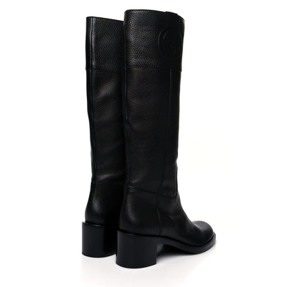Gucci Calfskin Interlocking G Knee High Boots 40 Black 4 of 7