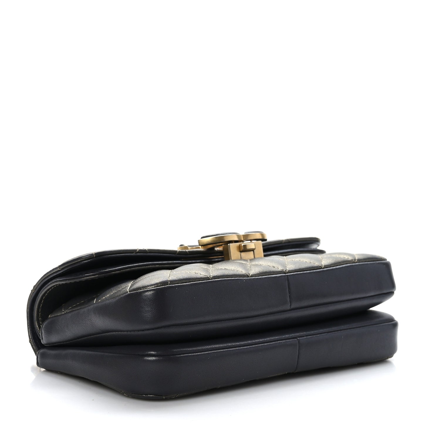 Lambskin Quilted Small CC Chic Flap Gold