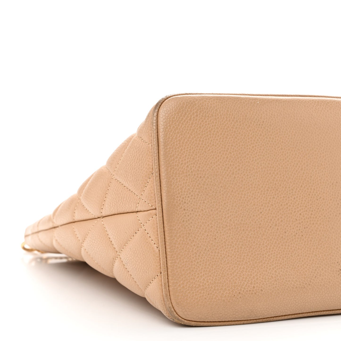 Caviar Quilted Medallion Tote Beige