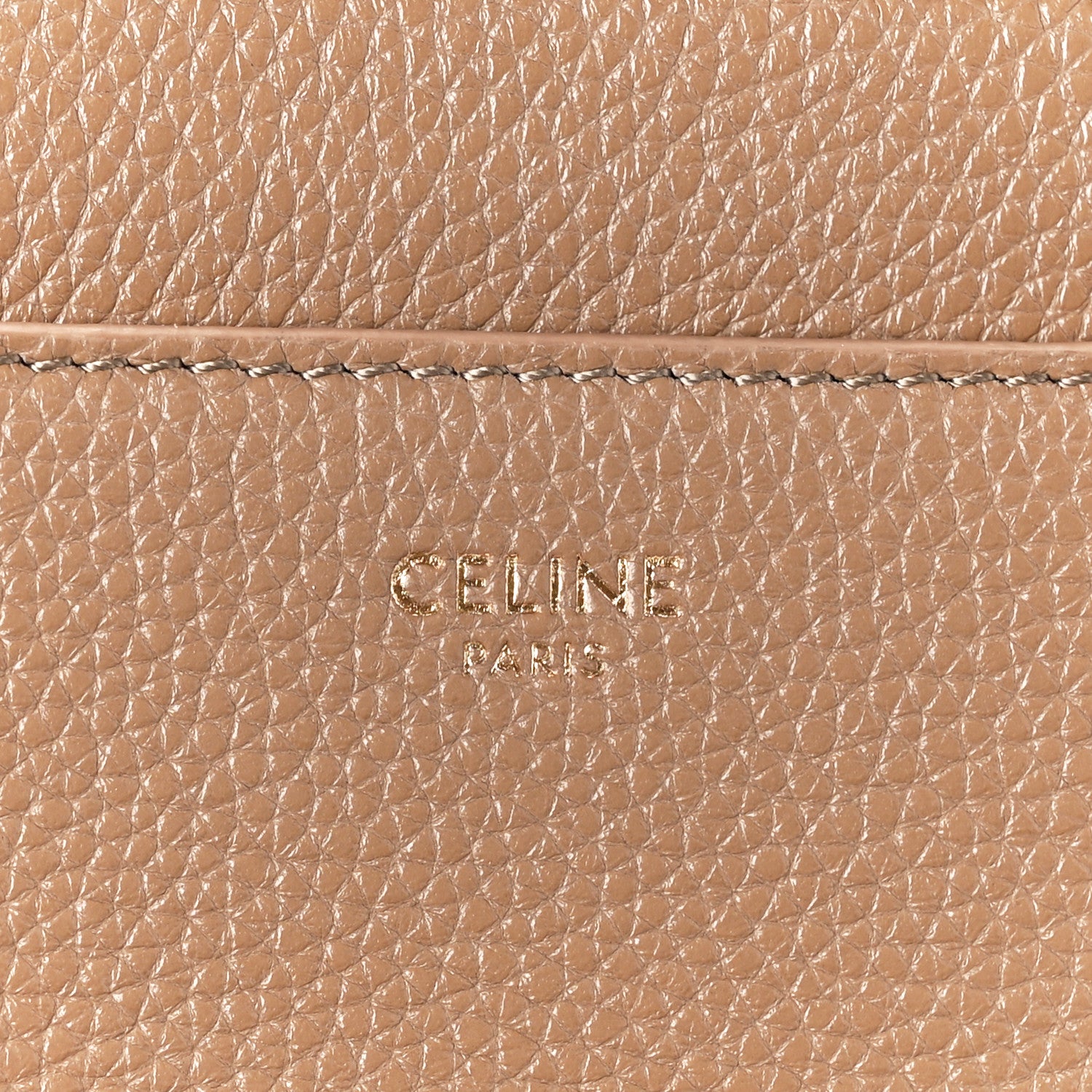 Celine Grained Calfskin Small 16 Top Handle Bag Beige 9 of 15