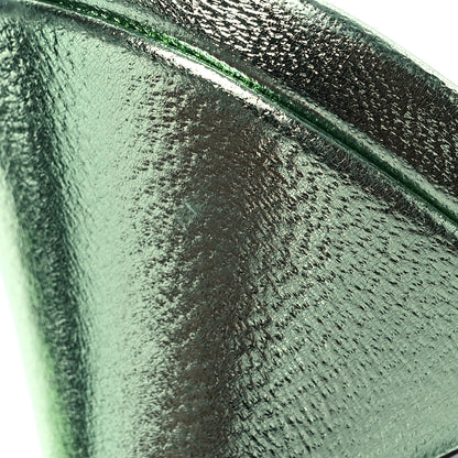 Saint Laurent Metallic Nappa La 16 Mule Sandals 40 Green 12 of 14