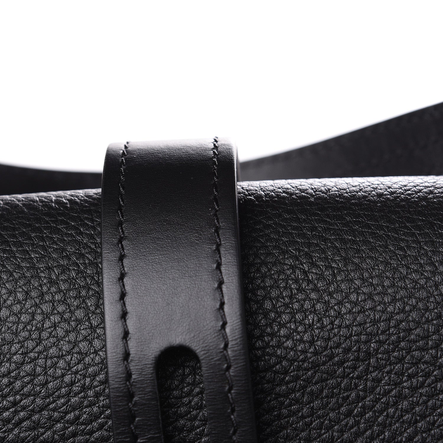 Chloe Grained Deerskin Shiny Calfskin Large Aby Day Shoulder Bag Black 9 of 15