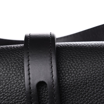Chloe Grained Deerskin Shiny Calfskin Large Aby Day Shoulder Bag Black 9 of 15