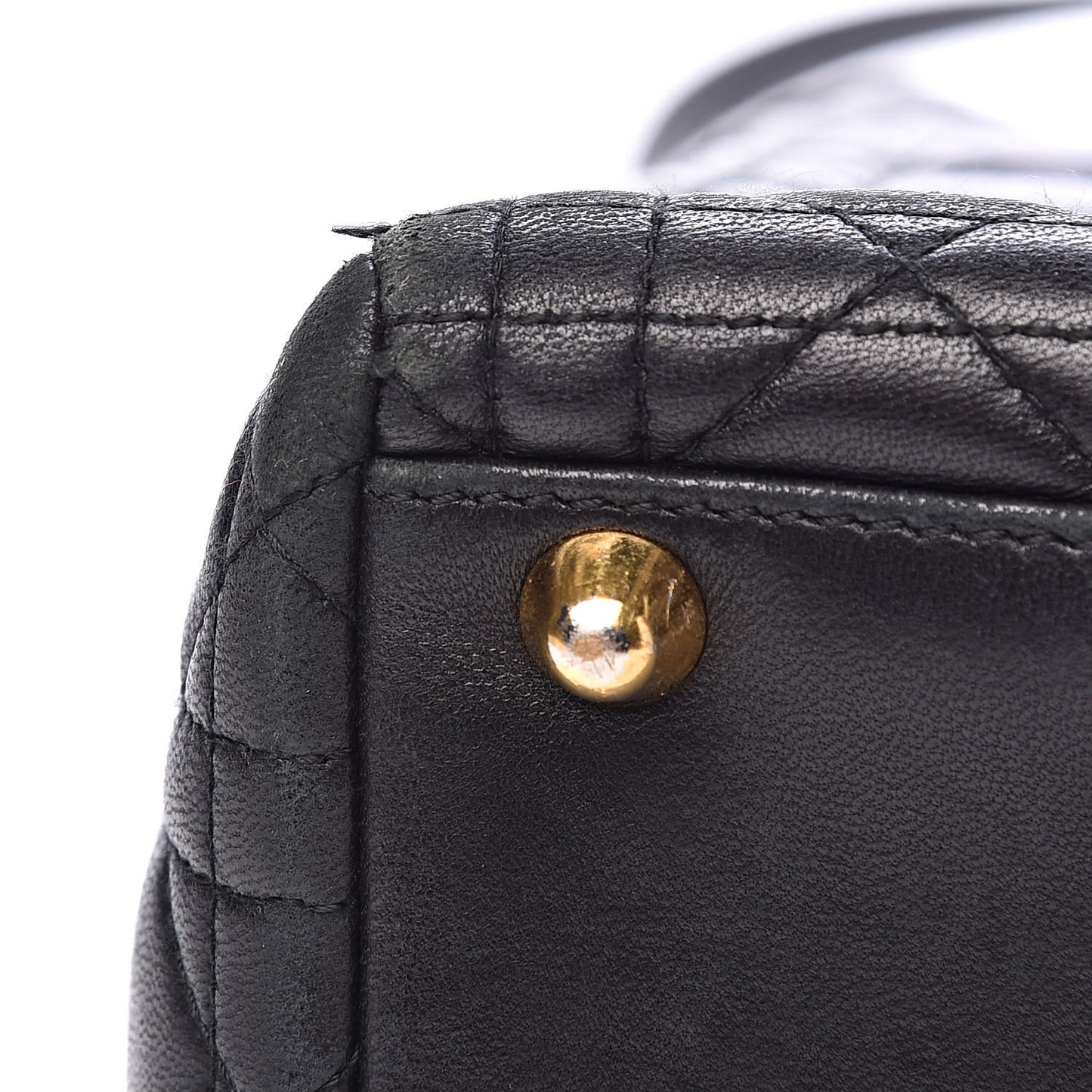 Lambskin Cannage Large Lady Dior Black