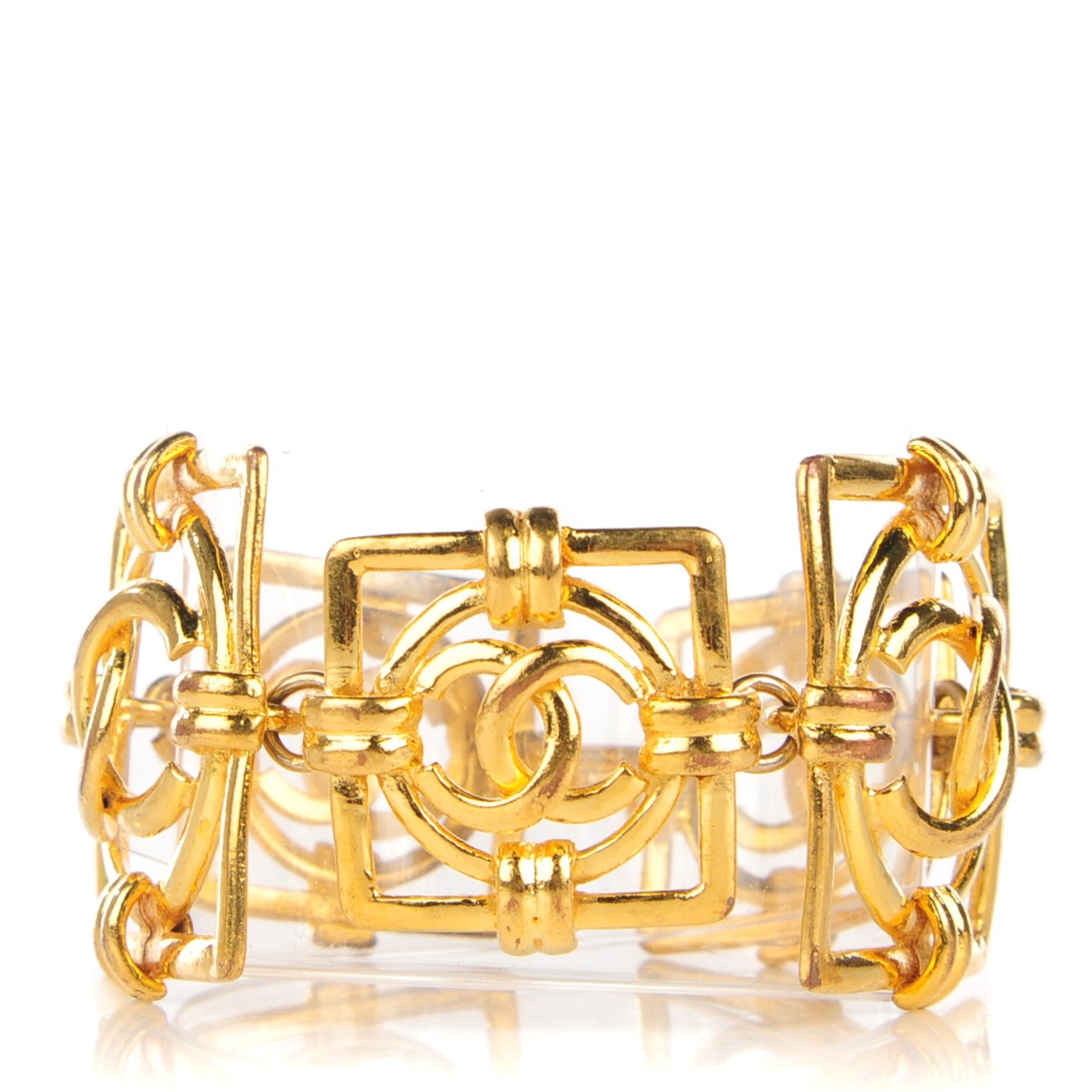 Chanel CC Square Bracelet Gold 1 of 4