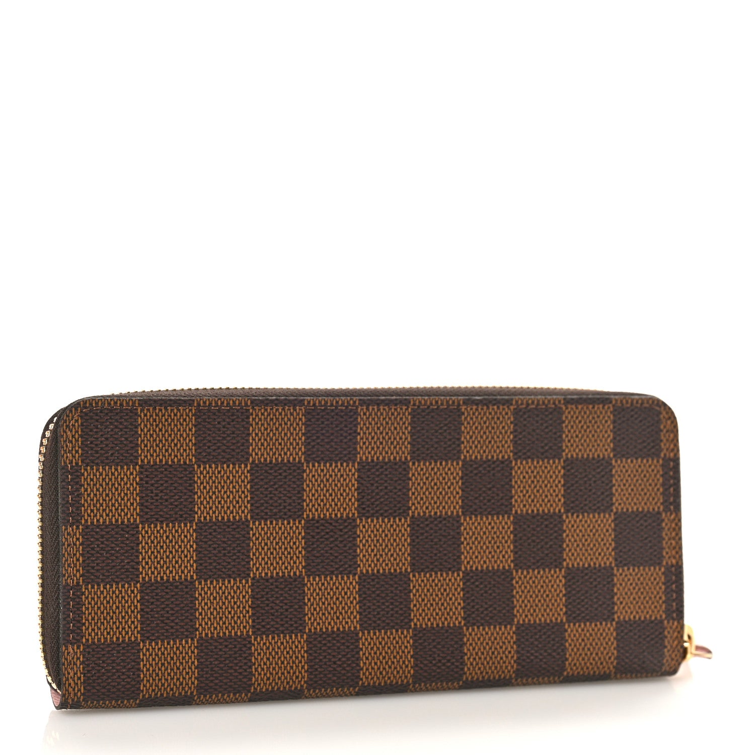 Louis Vuitton Damier Ebene Clemence Wallet Rose Ballerine 3 of 9