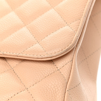 Chanel Caviar Quilted Jumbo Single Flap Beige 10 of 13