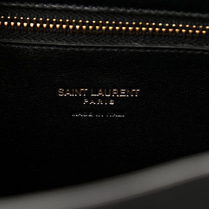 Saint Laurent Smooth Calfskin Medium Monogram Cabas Black 6 of 9