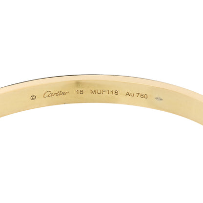 Cartier 18K Yellow Gold LOVE Bracelet 18 6 of 9