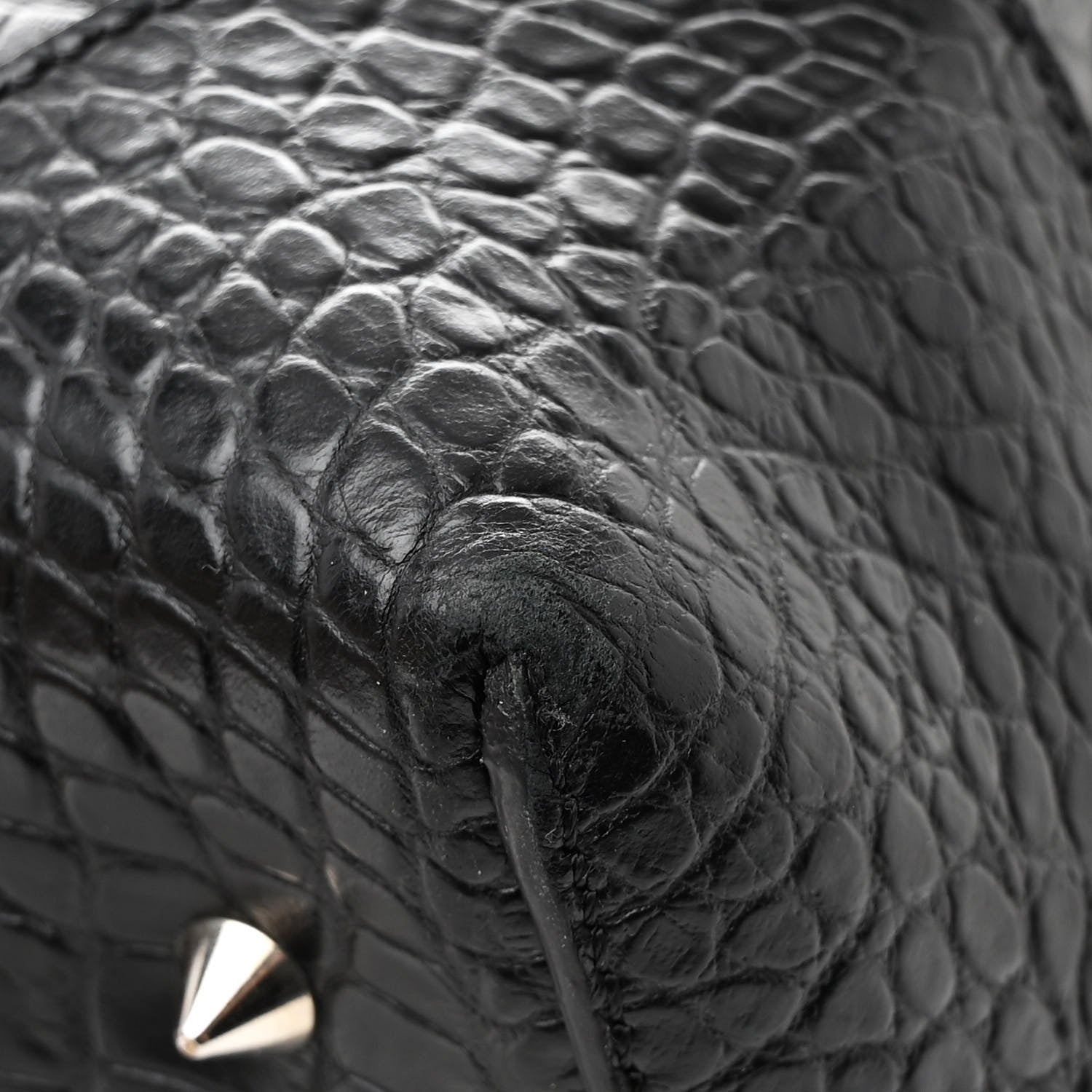 Givenchy Calfskin Crocodile Embossed Medium Lucrezia Black 11 of 14