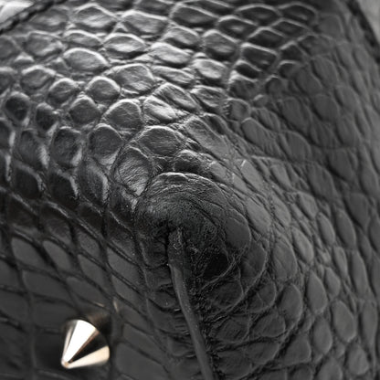 Givenchy Calfskin Crocodile Embossed Medium Lucrezia Black 11 of 14