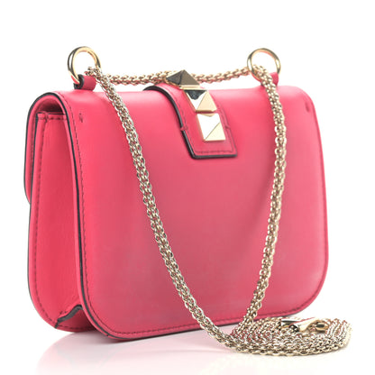 Valentino Garavani Vitello Small Glam Lock Rockstud Flap Deep Fuxia 3 of 12