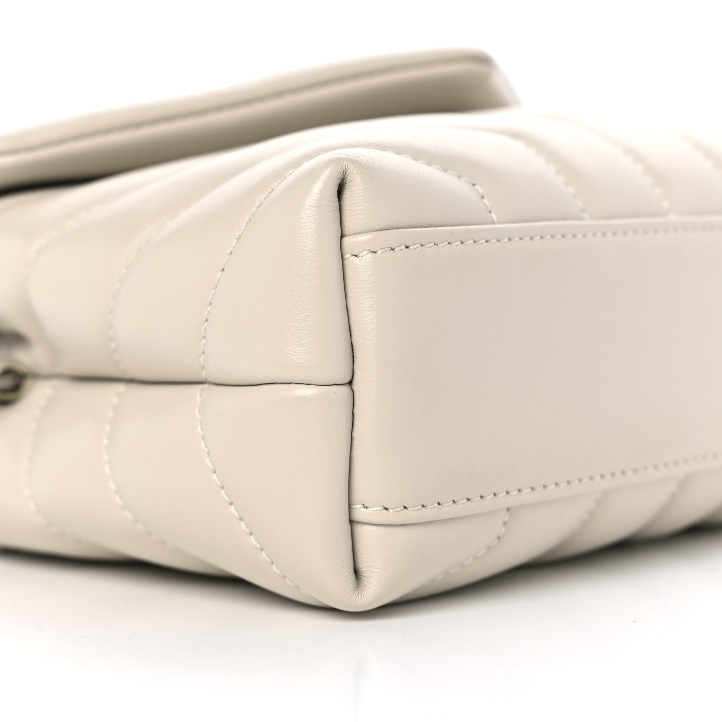 Calfskin Y Quilted Monogram Toy Loulou Crossbody Bag Ivory