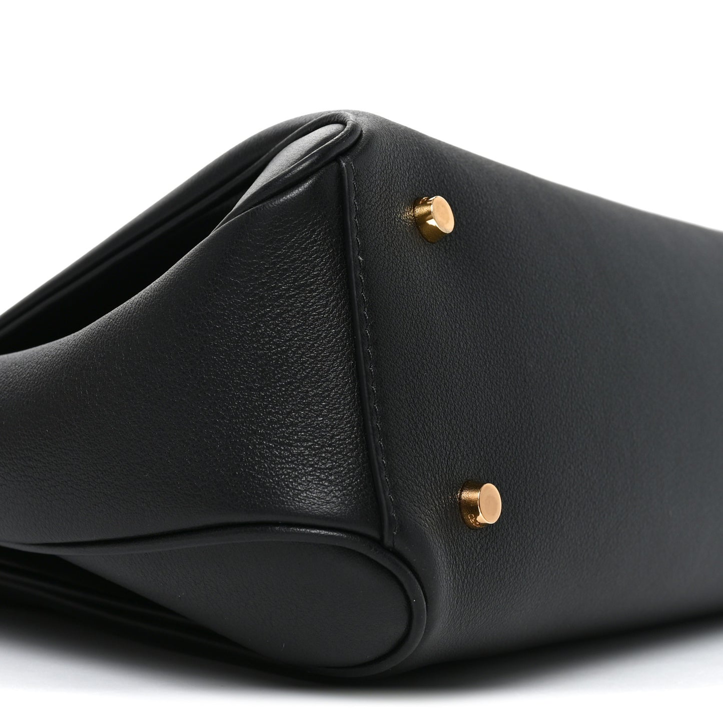 Natural Grain Calfskin Tara Medium Shoulder Bag Black