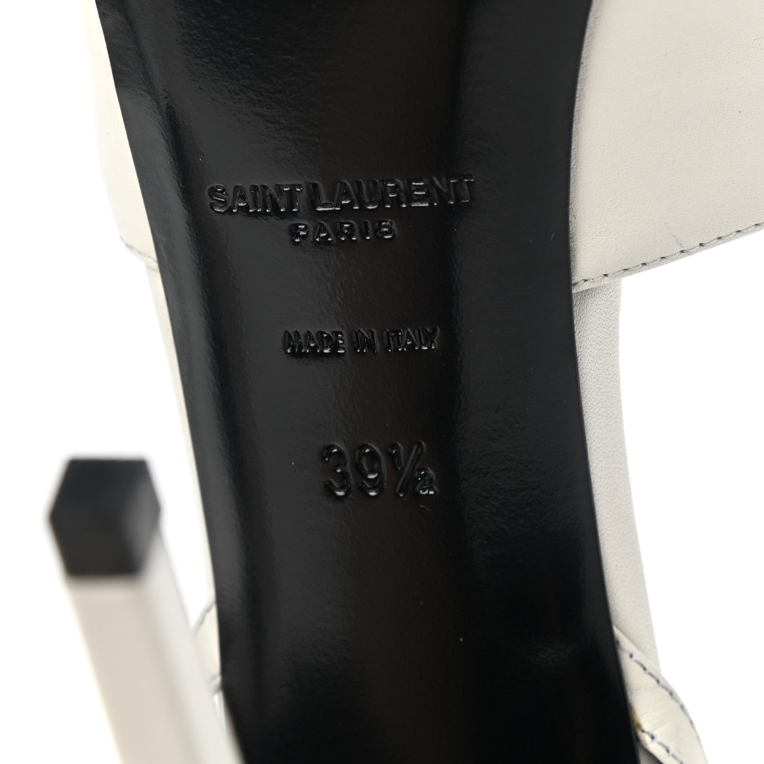 Saint Laurent Calfskin Open Toe Platform Sandals 39.5 Porcellana 6 of 8