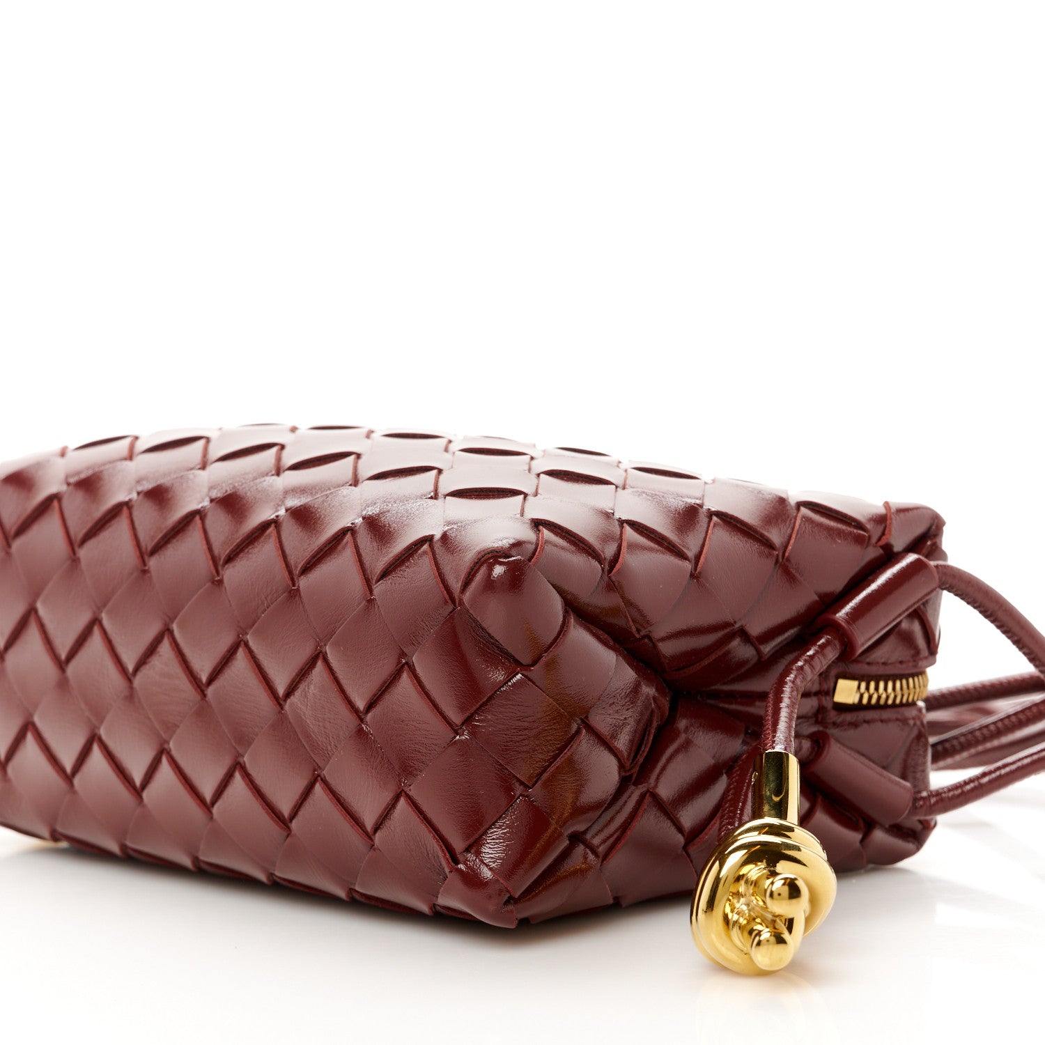 Bottega Veneta Polished Nappa Intrecciato Knot Mini Loop Camera Bag Madder Brown 9 of 9