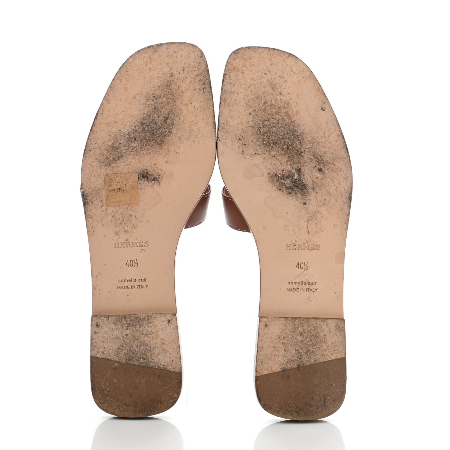 Box Calfskin Oran Sandals 40.5 Gold
